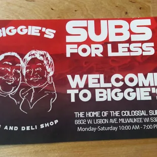 welcome to biggies