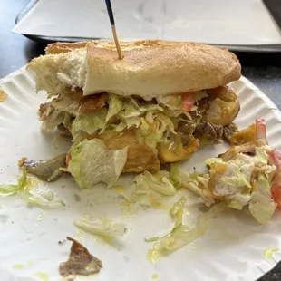 Half of a 12&quot; biggie sub