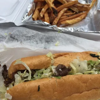 Elk Steak and Cheese