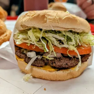 King burger with cheese