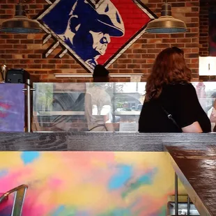 a woman at the counter