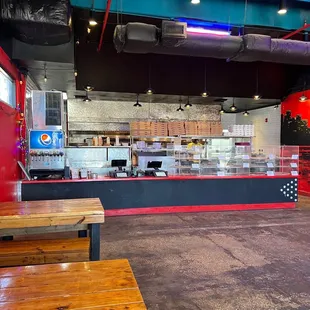 the inside of the restaurant