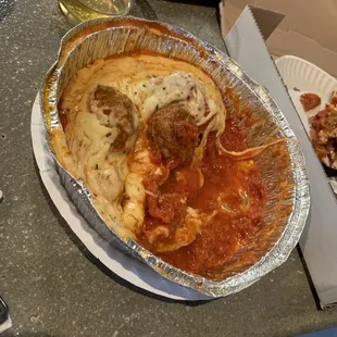 Meatballs with marinara and cheese