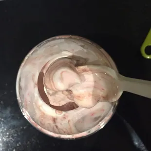 a spoon sticking out of it