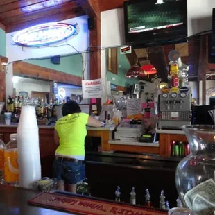 a man at the bar