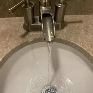 Love the sink in the women&apos;s bathroom. Plus, it was really clean too.