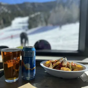 Nachos and a draft fat tire