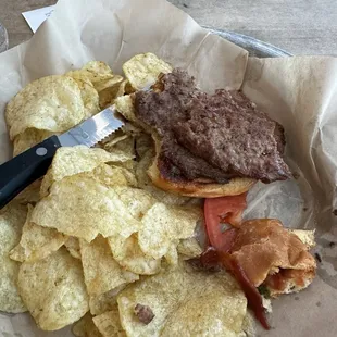 Western burger  with weird smell on the patties.