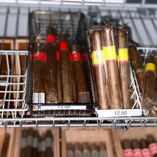 cigars on shelves