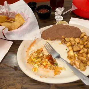 Migas,  They provided me with some special salsa picante when I mentioned that I prefer salsa that is picante.