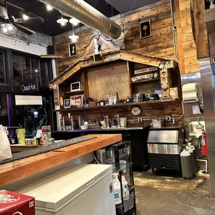 the inside of a restaurant