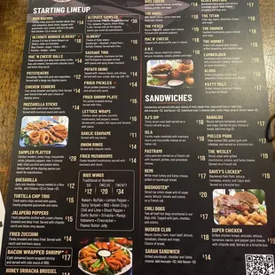 Dining menu