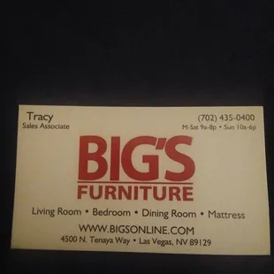 The best sales associate ever.