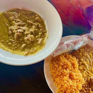 Chili Verde Plate