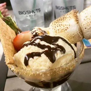 S'more ice cream Sunday!! Kids loved it!!