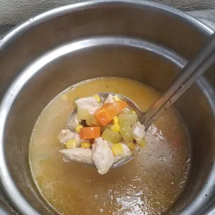 Homemade chicken vegetable soup