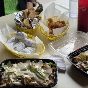 a variety of food items