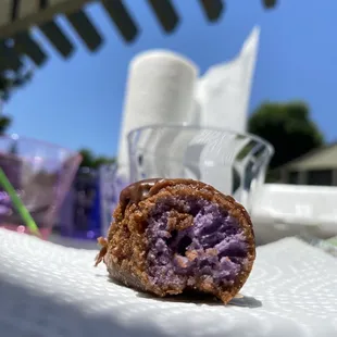 a purple dessert