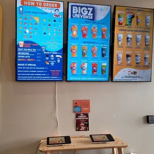 menu and ordering ipads