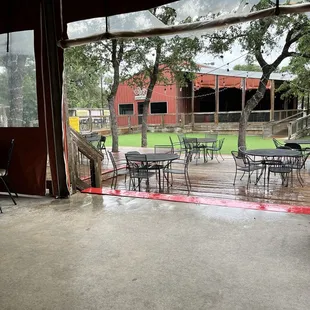 Great day to sit on the covered patio