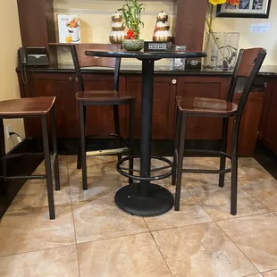 High table and chairs