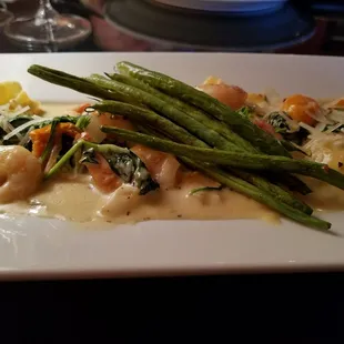 Seafood ravioli