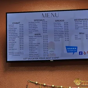 Menu - food