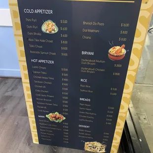 The simple menu, they also have the printed version which has higher price than this board.