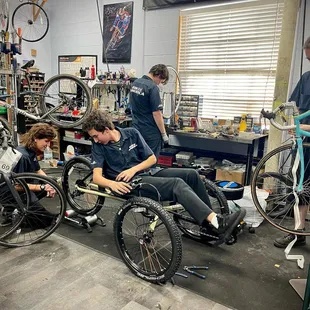 WE WECOME ALL TYPES OF BIKES TO SERVICE, WE HAVE CERTIFIED BOSCH 
E BIKE MECHANICS TOO!.