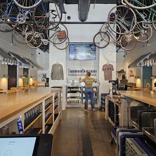 the inside of a restaurant