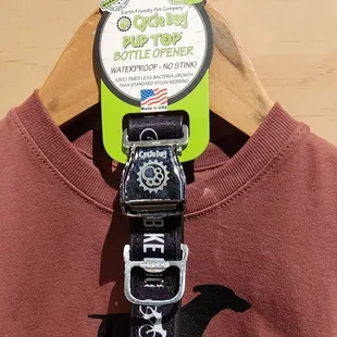 Some items you can buy to show your Bike Dog love... Yes, that dog collar has a bottle opener. ;)