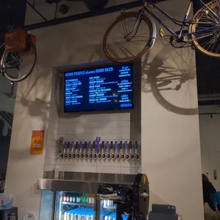 The list of beers and other beverages updates regularly on the digital menu