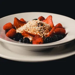 Granola &amp; Fruit
(Vegan Options available)