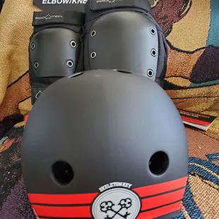 Skate helmet and elbow/knee pads