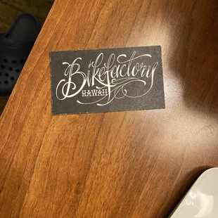 Bike Factory business card