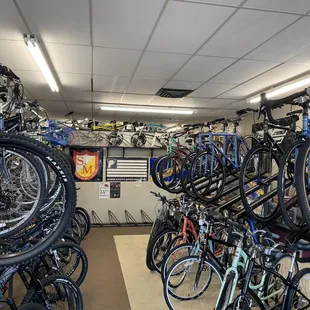 A huge selection of bikes