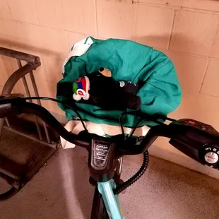 It says Ride with Aloha, Obey Traffic Laws, Yield to Pedestrians, Helmet Reccomended =)