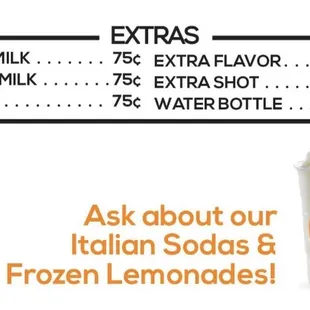 Drink menu