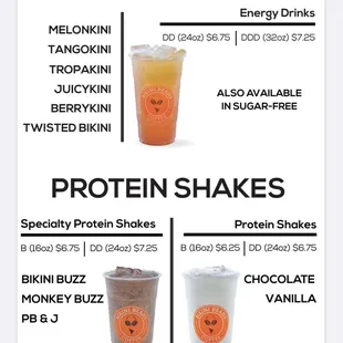 Drink menu