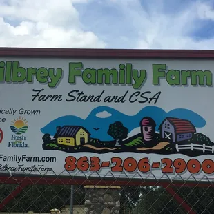 Sign at the entrance