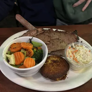 Beef Brisket with slaw and veggies