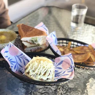 Steak Argentino, Plantain chips and 305 Arepa