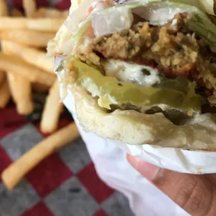 Falafel with a side of fries