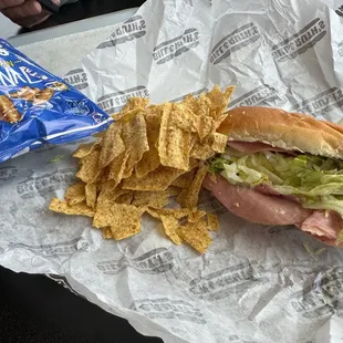 Cold Cut Sub with Sun Chips
