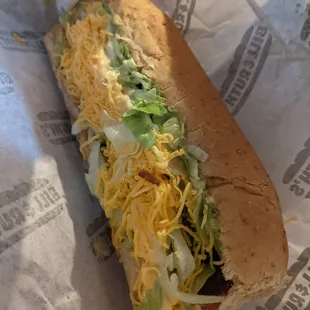 6 inch 3 cheese and avocado on wheat