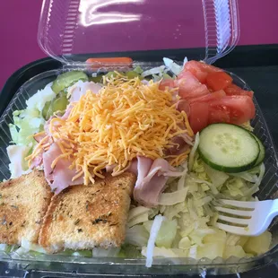 "Small" chef salad!! Yummy!!