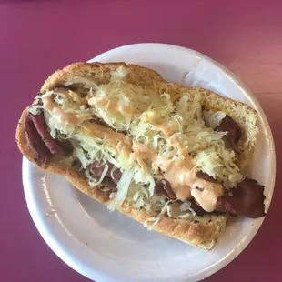 best tasting "reuben with saukraut" sandwich in t-town, from the best "bill &amp; ruth's" sub shop in town.  tree b.