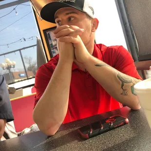 He hope the food is good, man iowa kids.