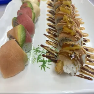 Rainbow roll and Hawaii  roll