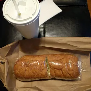 The small sandwich is actually pretty big. Good value!